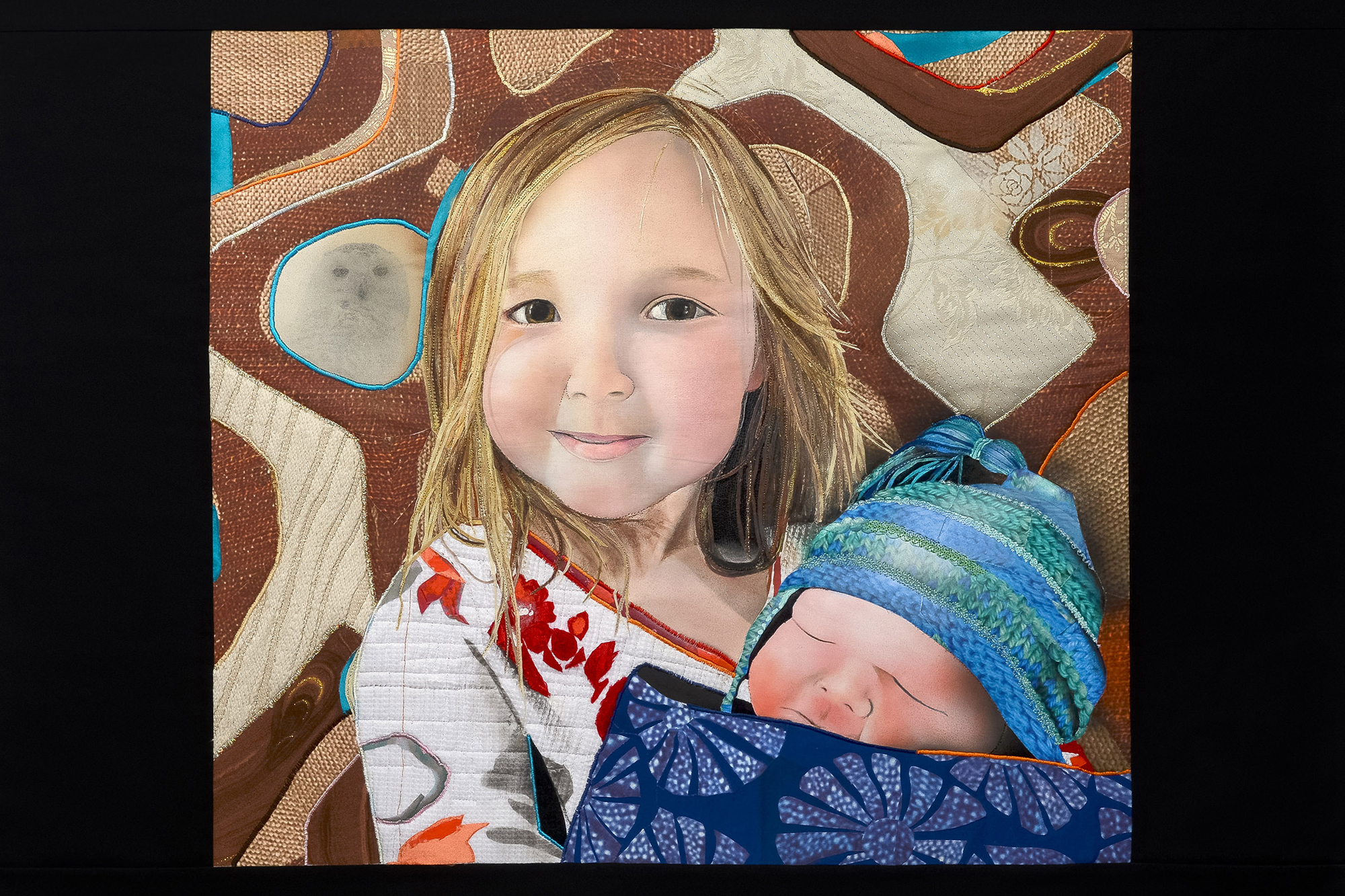 Willa and Brooks, A Fabric Collage Quilt